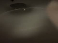Pooping loudly in a public restroom